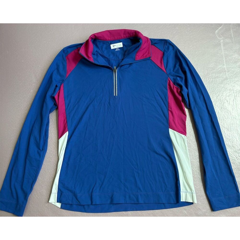 Greg Norman‎ Women's Blue Quarter Zip Pullover Top M